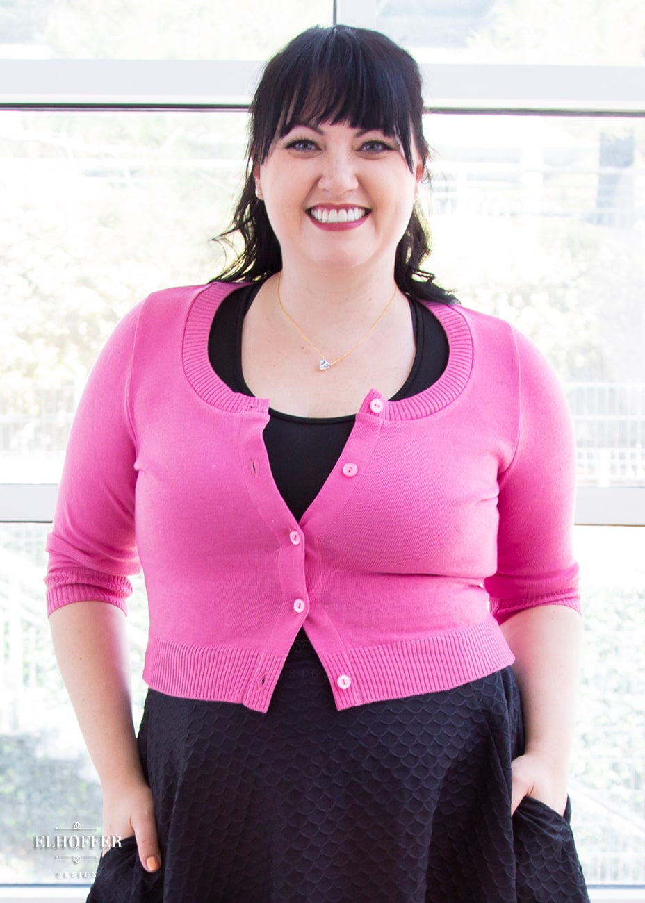 Essential Cordelia Cropped Cardi - Sweetheart Pink Cardigan