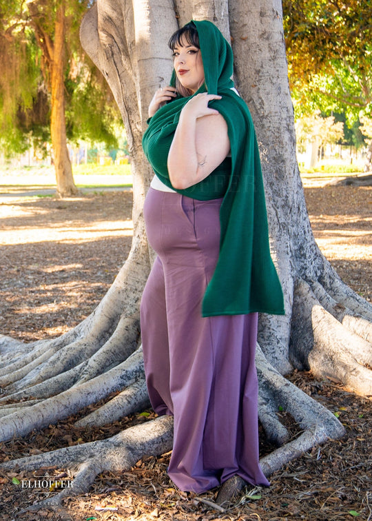 Retired Sacred Princess Knit Wrap Cape - Short Forest Green Cape