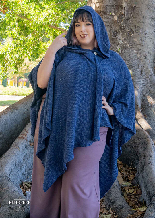 Essential Nomad Cape - Heathered Navy