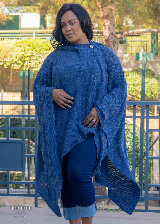 Essential Nomad Cape - Heathered Navy