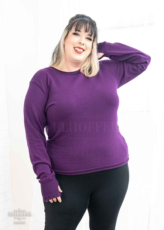 Essential Unisex Pullover Sweater - Sinister Purple