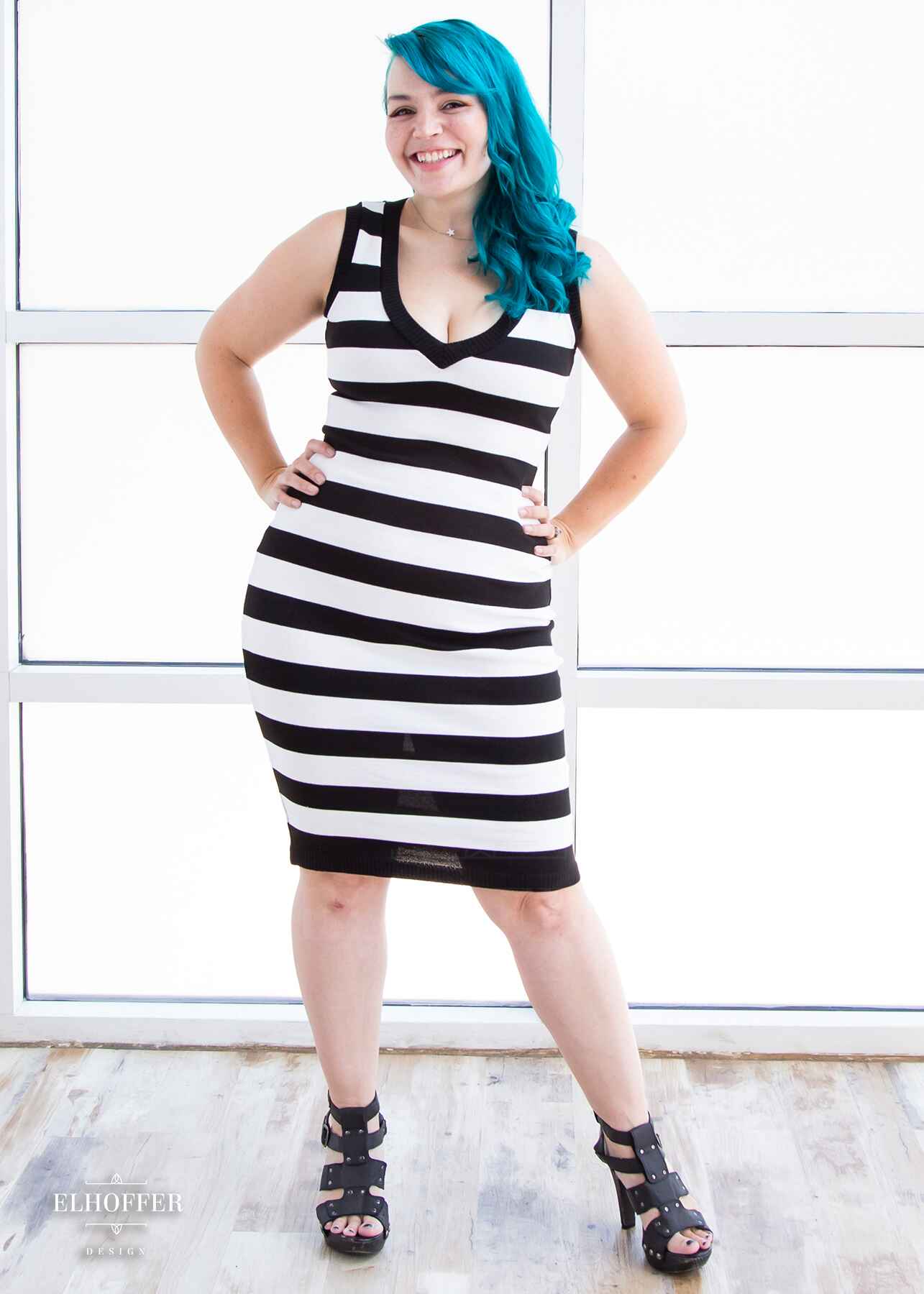 Essential Pisces Dress - Creepy & Kooky Stripes