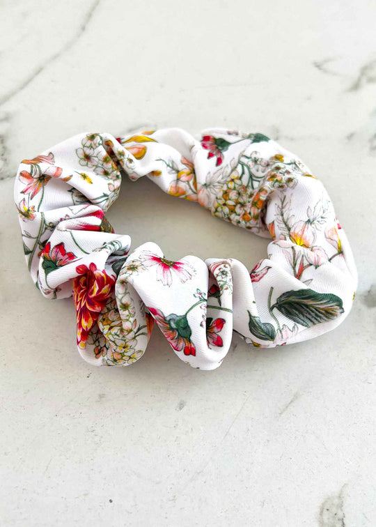 Delicate Floral Scrunchie