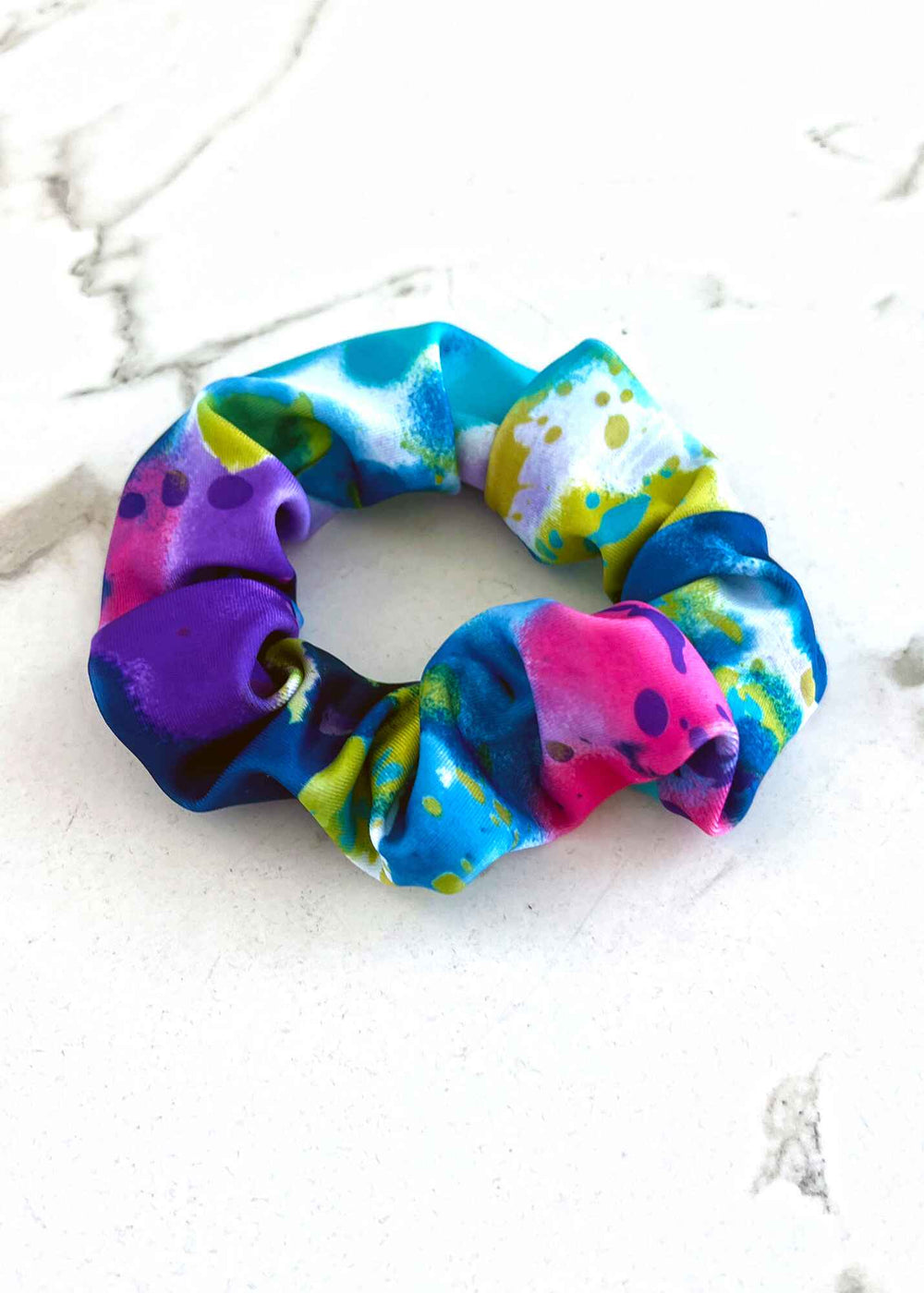 Floral Paint Splatter Scrunchie Accessory