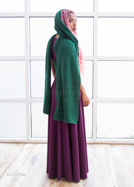 Retired Sacred Princess Knit Wrap Cape - Short Forest Green Cape