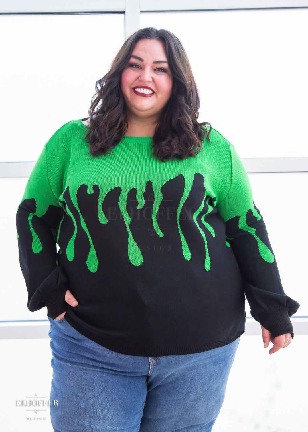 Essential Slime Goth Drip Oversize Sweater