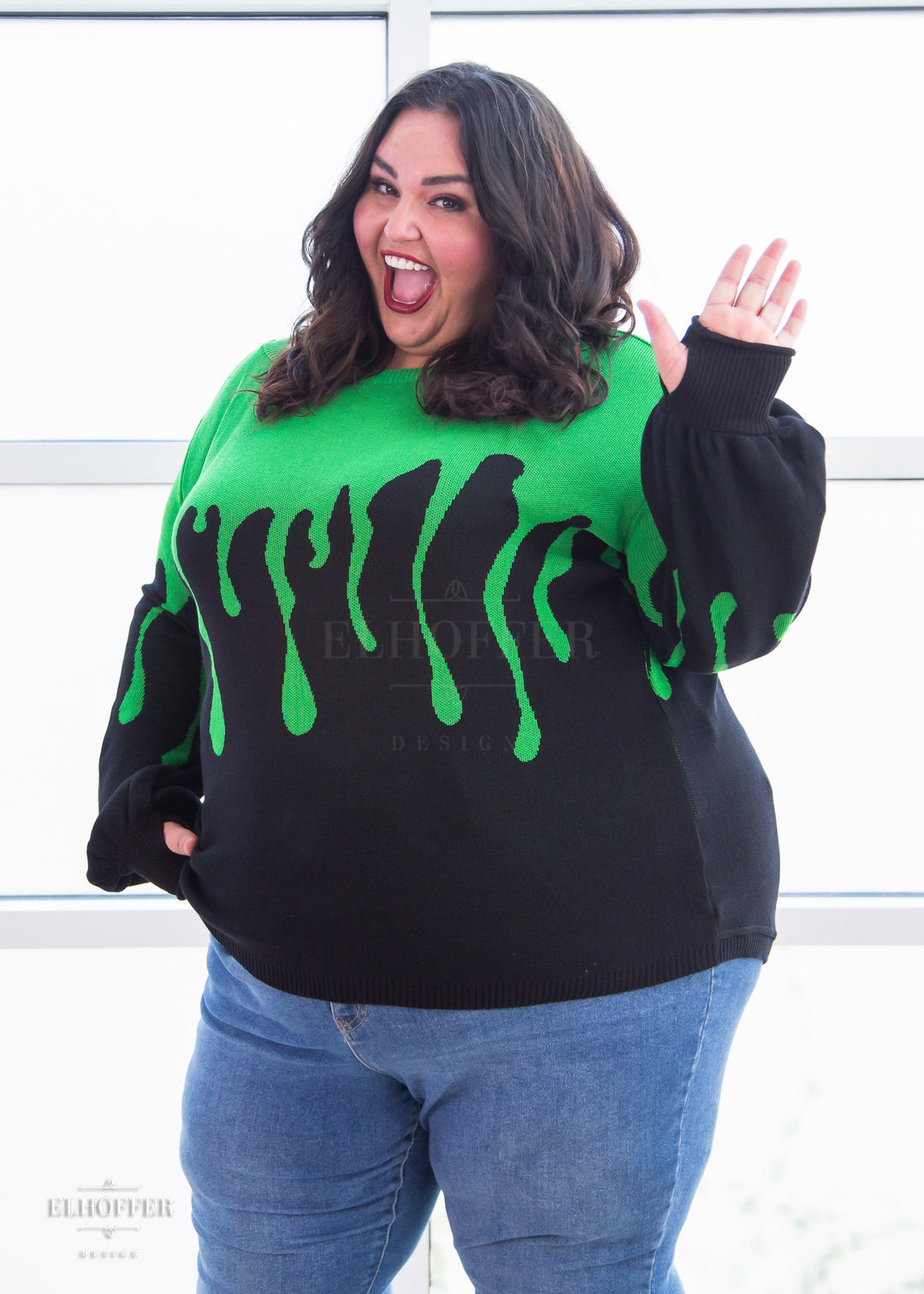 Essential Slime Goth Drip Oversize Sweater