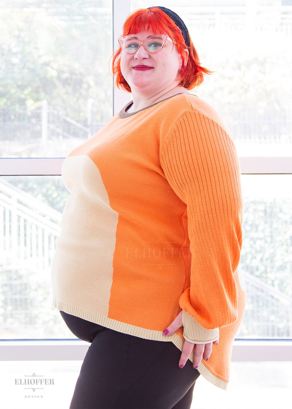 Orange Doggo Oversize Sweater