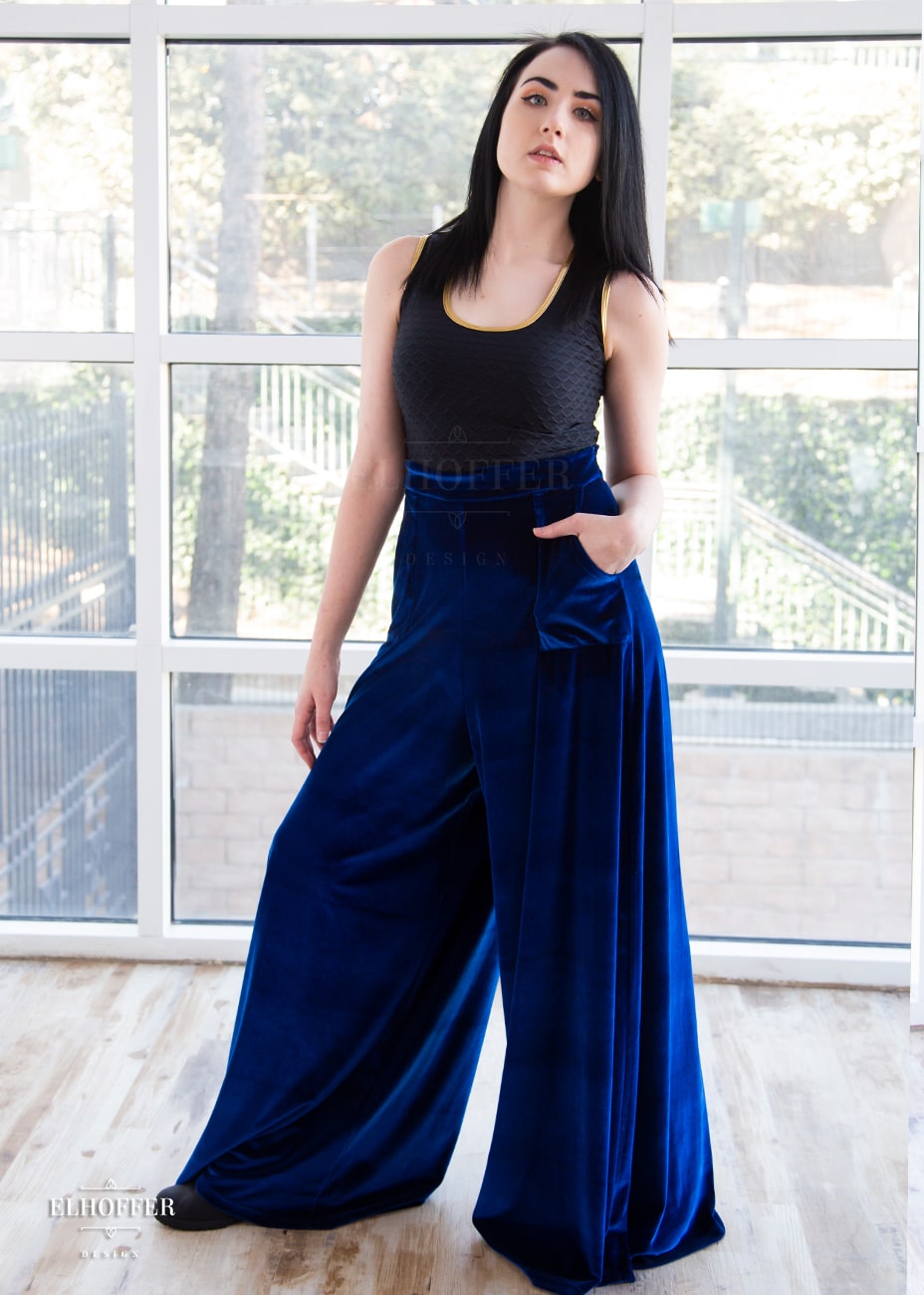 Essential Peggy Pant - Sapphire Velvet