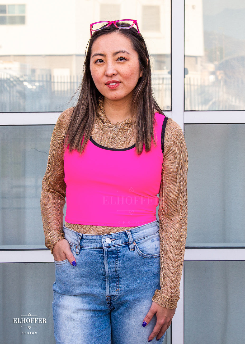 Essential Buffy Crop Top - Hot Pink