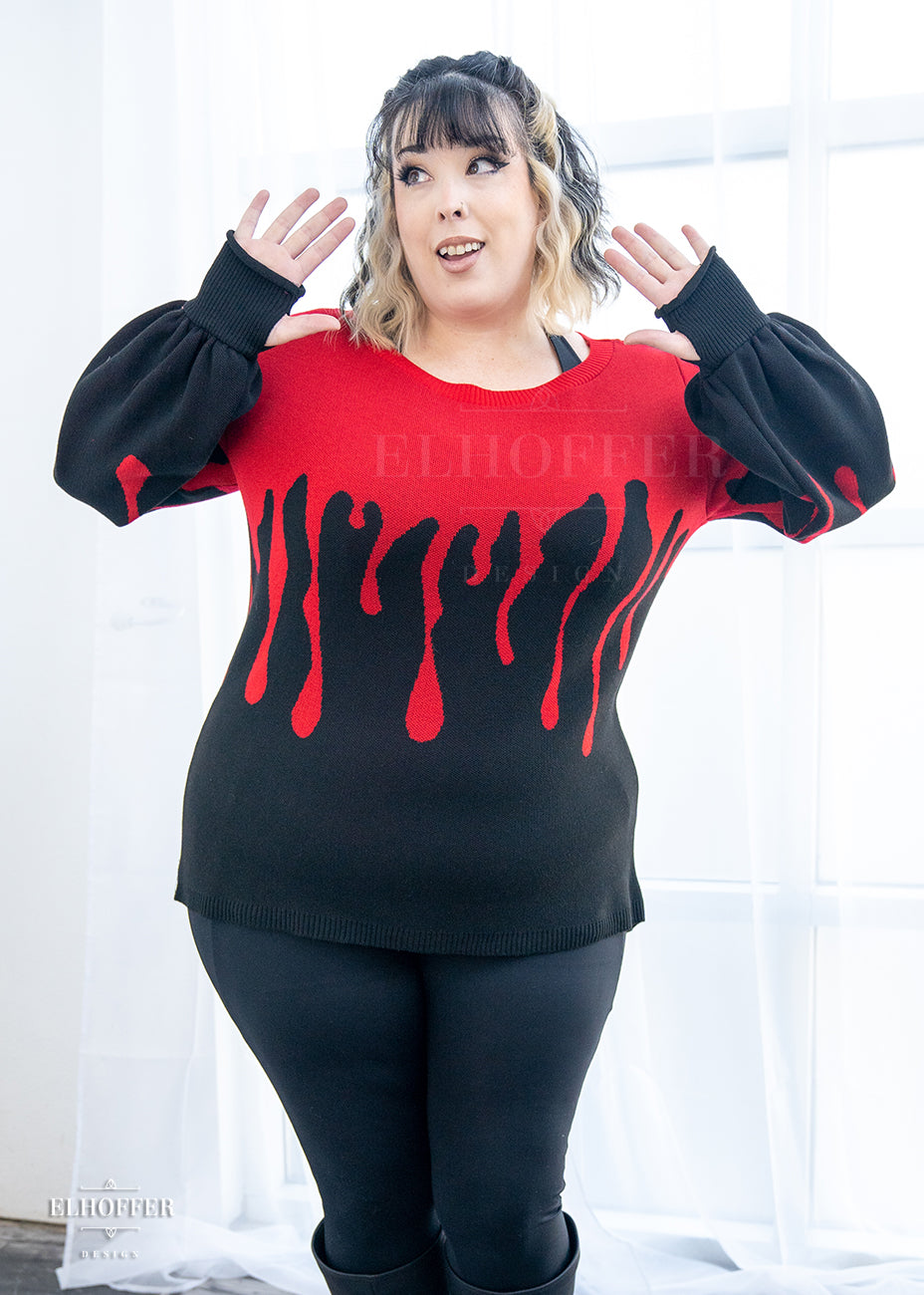 PREORDER - Blood Drip Oversize Sweater