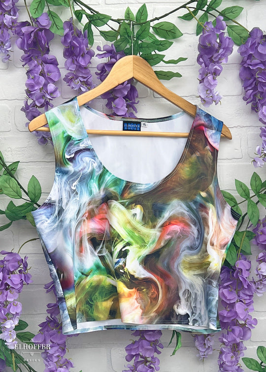 Essential Buffy Crop Top - Rainbow Smoke