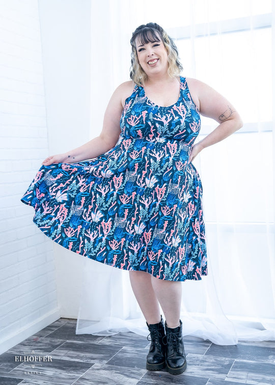 Essential Aquarius Knee Length Dress - Barrier Reef